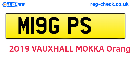 M19GPS are the vehicle registration plates.