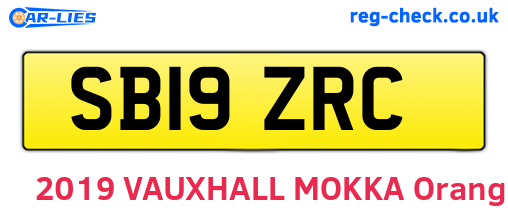 SB19ZRC are the vehicle registration plates.