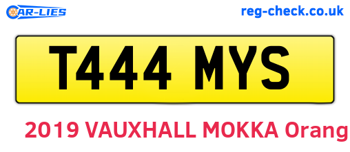 T444MYS are the vehicle registration plates.