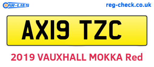 AX19TZC are the vehicle registration plates.