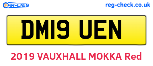 DM19UEN are the vehicle registration plates.