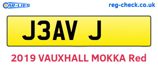 J3AVJ are the vehicle registration plates.