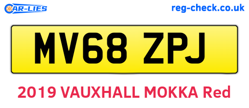 MV68ZPJ are the vehicle registration plates.