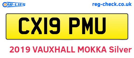 CX19PMU are the vehicle registration plates.