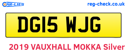 DG15WJG are the vehicle registration plates.