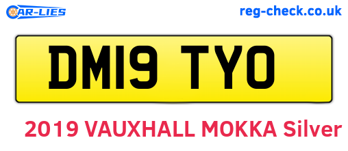 DM19TYO are the vehicle registration plates.