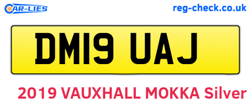 DM19UAJ are the vehicle registration plates.