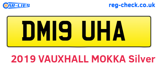DM19UHA are the vehicle registration plates.