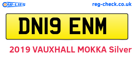 DN19ENM are the vehicle registration plates.