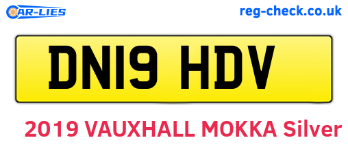 DN19HDV are the vehicle registration plates.