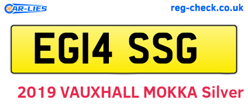EG14SSG are the vehicle registration plates.