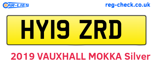 HY19ZRD are the vehicle registration plates.