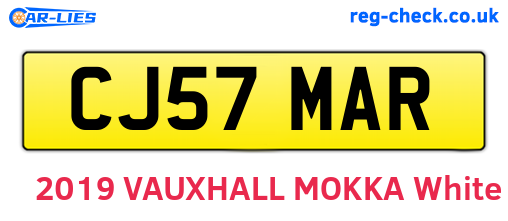 CJ57MAR are the vehicle registration plates.