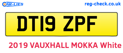 DT19ZPF are the vehicle registration plates.