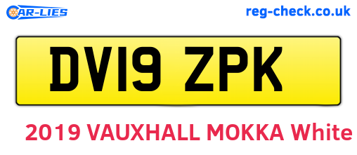 DV19ZPK are the vehicle registration plates.