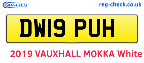 DW19PUH are the vehicle registration plates.
