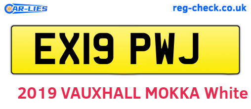 EX19PWJ are the vehicle registration plates.