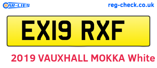 EX19RXF are the vehicle registration plates.