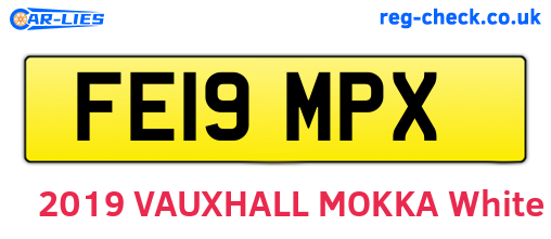 FE19MPX are the vehicle registration plates.