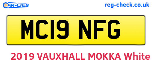 MC19NFG are the vehicle registration plates.