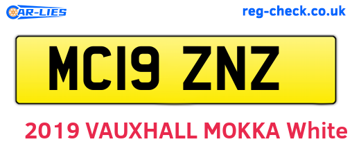MC19ZNZ are the vehicle registration plates.