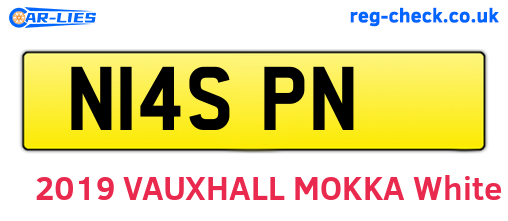 N14SPN are the vehicle registration plates.