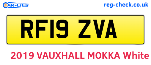 RF19ZVA are the vehicle registration plates.