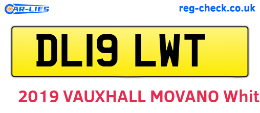 DL19LWT are the vehicle registration plates.