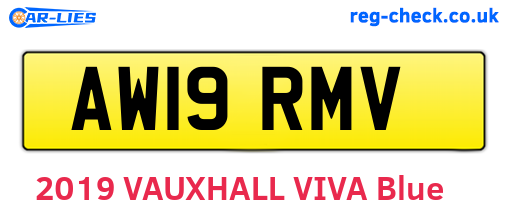 AW19RMV are the vehicle registration plates.