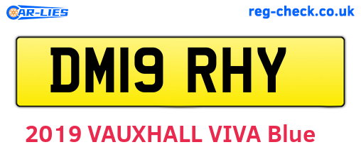 DM19RHY are the vehicle registration plates.