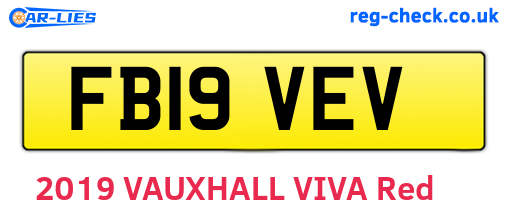 FB19VEV are the vehicle registration plates.