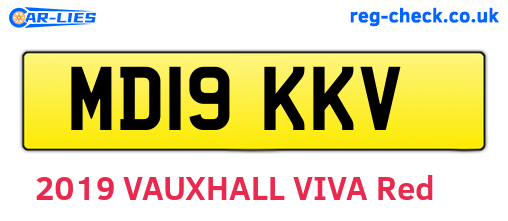 MD19KKV are the vehicle registration plates.