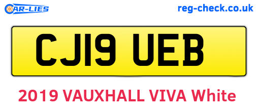 CJ19UEB are the vehicle registration plates.