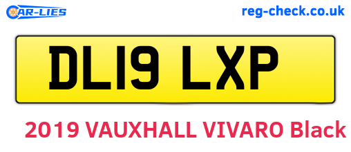 DL19LXP are the vehicle registration plates.
