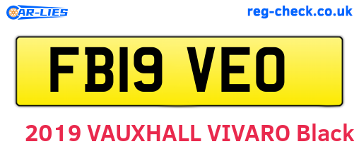 FB19VEO are the vehicle registration plates.
