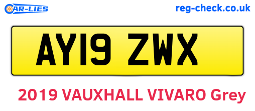 AY19ZWX are the vehicle registration plates.