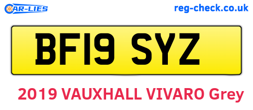 BF19SYZ are the vehicle registration plates.
