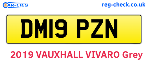 DM19PZN are the vehicle registration plates.