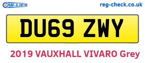 DU69ZWY are the vehicle registration plates.