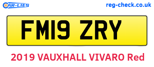 FM19ZRY are the vehicle registration plates.