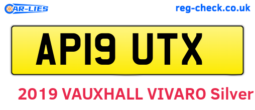 AP19UTX are the vehicle registration plates.
