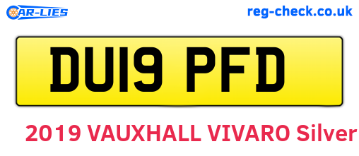 DU19PFD are the vehicle registration plates.