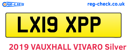 LX19XPP are the vehicle registration plates.