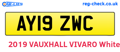 AY19ZWC are the vehicle registration plates.