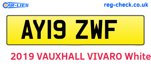 AY19ZWF are the vehicle registration plates.