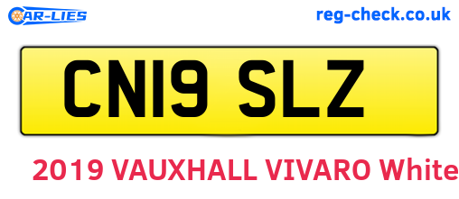 CN19SLZ are the vehicle registration plates.