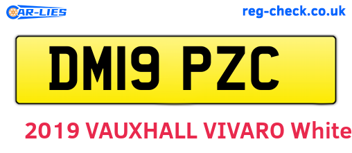DM19PZC are the vehicle registration plates.