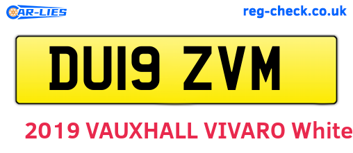 DU19ZVM are the vehicle registration plates.