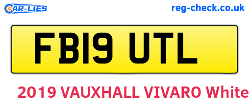 FB19UTL are the vehicle registration plates.