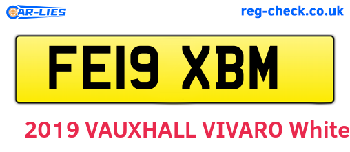 FE19XBM are the vehicle registration plates.